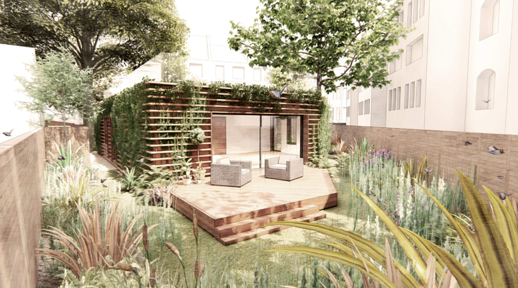 Ground Floor and Roof Extension, London 3d visual of roof