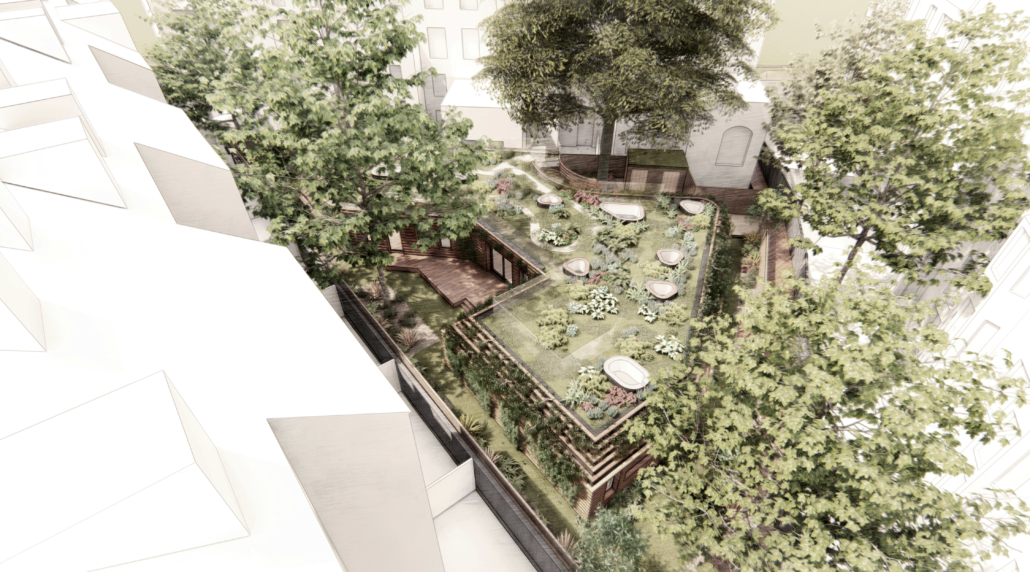 Ground Floor and Roof Extension, London 3d visual from above
