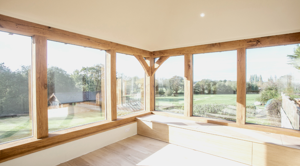 The Home Studio extension timber frame